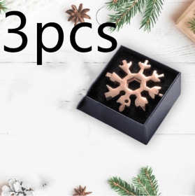 Snow 18 In One Multi-Function Tool Card Combination (Option: 3pcs-Rose gold)